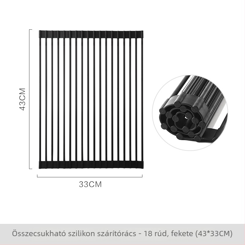 Konyhai mosogató lefolyó állvány, összecsukható, falra szerelhető, telepítés nélkül