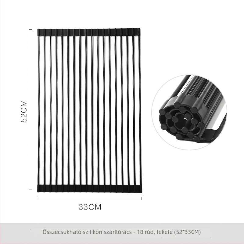 Konyhai mosogató lefolyó állvány, összecsukható, falra szerelhető, telepítés nélkül