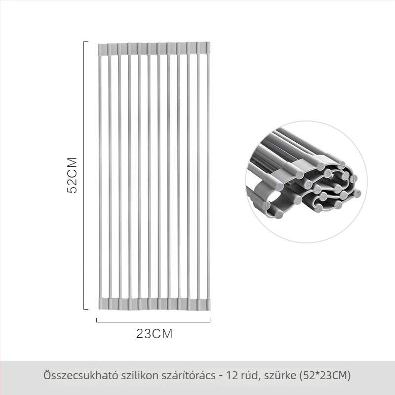 Konyhai mosogató lefolyó állvány, összecsukható, falra szerelhető, telepítés nélkül