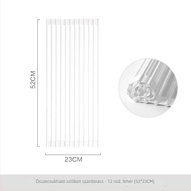 Konyhai mosogató lefolyó állvány, összecsukható, falra szerelhető, telepítés nélkül