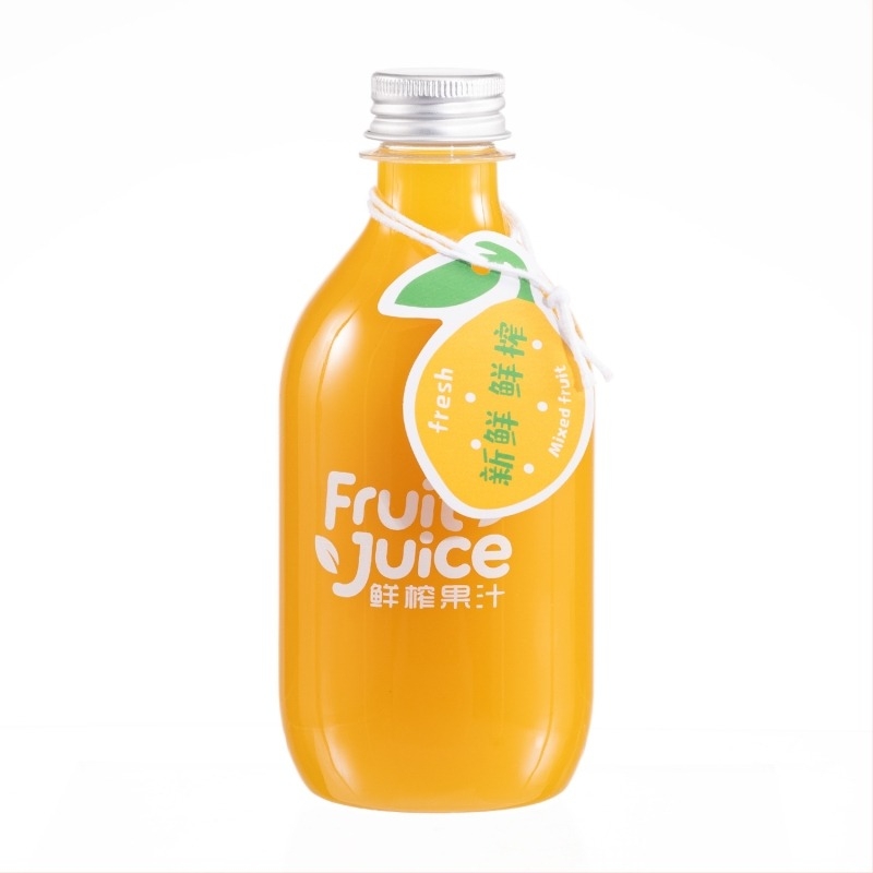 Egyszer használatos, átlátszó PET palack gyümölcs- és zöldségléhez, élelmiszer-minőségű, 350 ml