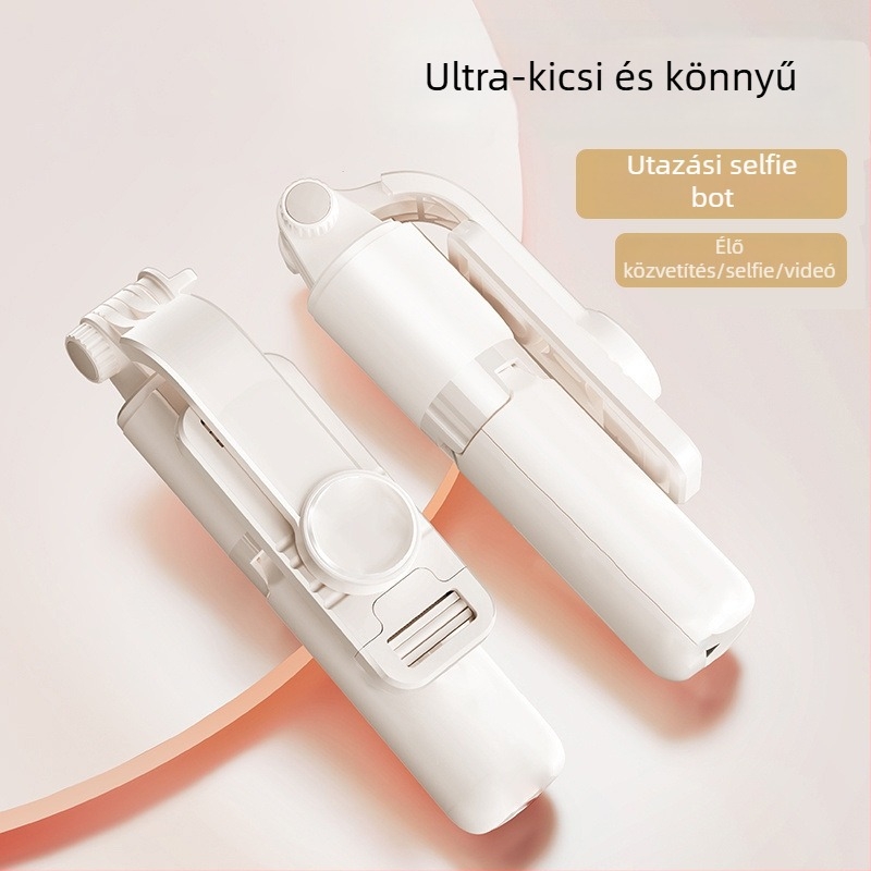 Telefonhoz kifejt Selfie rúd, 360° forgatás, rozsdamentes acélból; távirányító nélkül, Bluetooth nélkül, képstabilizáció nélkül