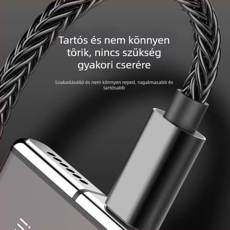Type-C 3,5 mm-es átalakító kábel ezüstözött vezetékekkel, digitális dekódolás, teljesen kompatibil adapter