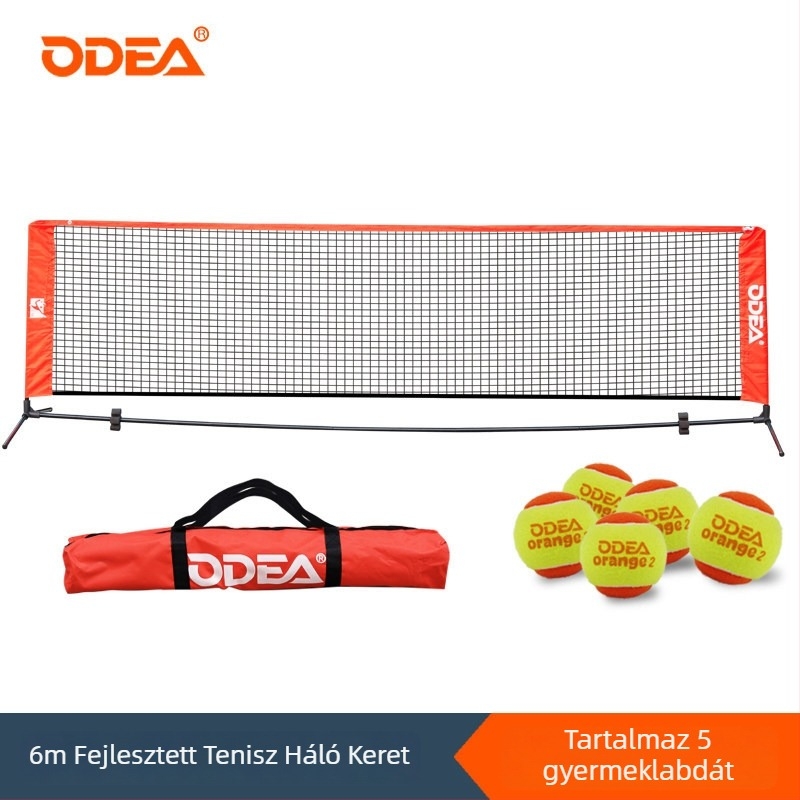 Gyerekeknek szánt hordozható szabványos teniszháló váz, összecsukható kültéri edzéshez — Odea/Oudier, polipropilén, termékkód 008, tenisz