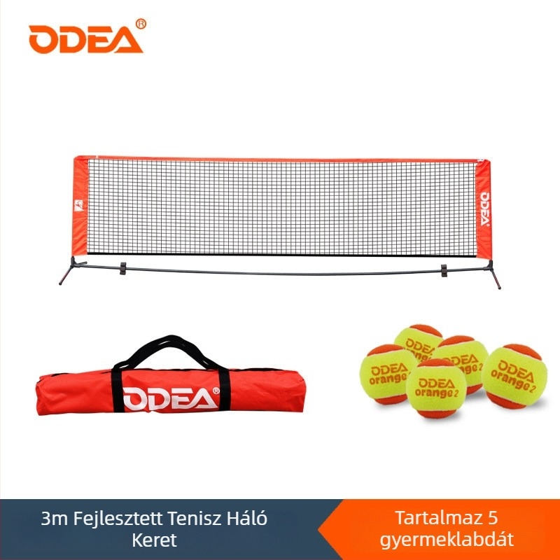 Gyerekeknek szánt hordozható szabványos teniszháló váz, összecsukható kültéri edzéshez — Odea/Oudier, polipropilén, termékkód 008, tenisz