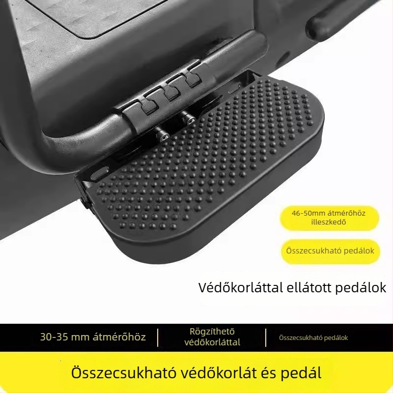 Elülső pedál gumírozott felülettel, sütőben lakkozott felülettel