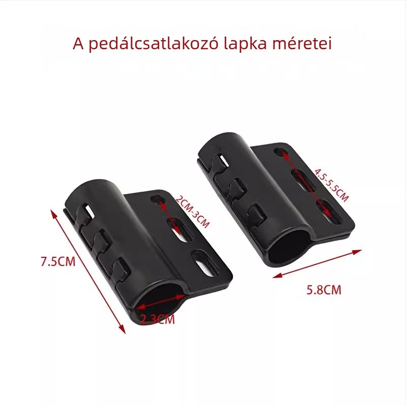 Elülső pedál gumírozott felülettel, sütőben lakkozott felülettel