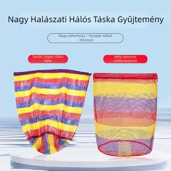Horgász hálószövött táska, hálócsere egyetlen hálóval, háromszög alakú mélyített ragasztott kötés a halak fogásához