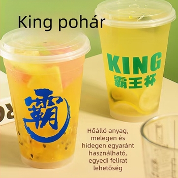 PP injekciós pohár, kerek, 901–1000 ml kapacitás, tej-tea és hideg italokhoz