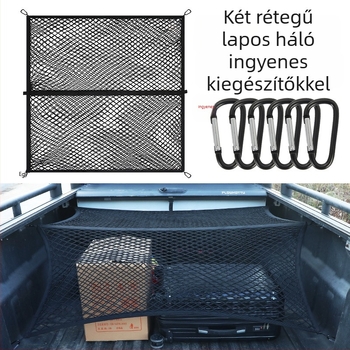 Autóhátsó csomagtartó háló, kihúzható, testreszabható, logónyomtatás lehetséges, univerzális középkonzolhoz
