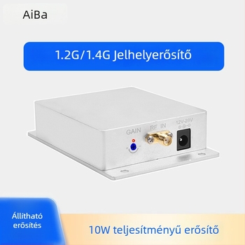 1.2G/1.4G vezeték nélküli jelzőerősítő drónokhoz — 10W kimenő teljesítmény, állítható erősítés, képi átviteli javítása