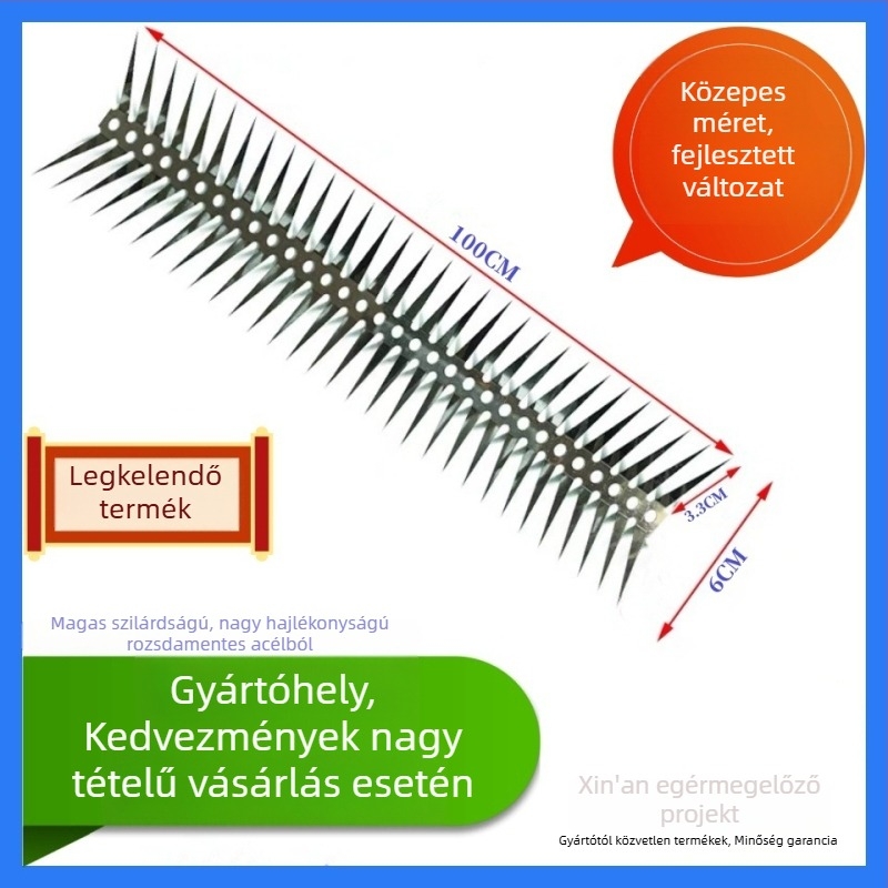 Rozsdamentes acél patkánycsap csövek és falak számára – anti-kapaszkodás védelem, villa és ingatlanbiztonság