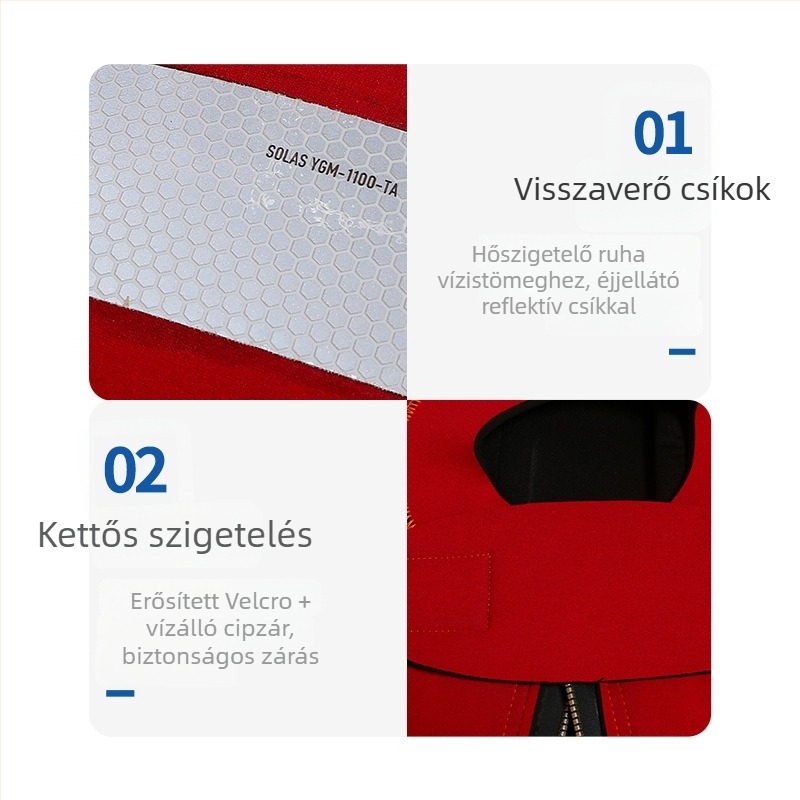 Tengeri hőszigetelt ruházat és mentőruha, Blue Rain, Dfb-II típus, CCS tanúsítvány