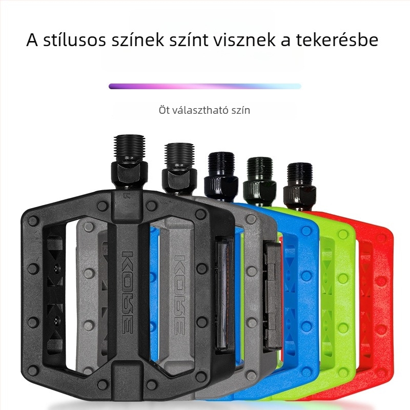 KORE nylonból készült összecsukható kerékpárpedál reflektorral, csúszásmentes, erőfeszítést kímélő