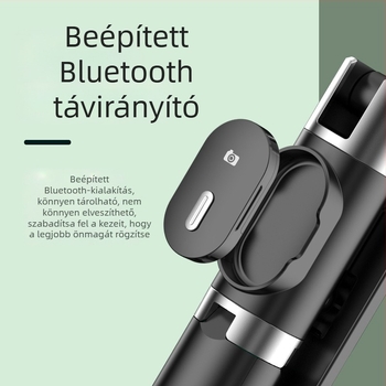 Bluetoothos selfie rúd mobiltelefonokhoz – P60 Pro, ABS + rozsdamentes acél, univerzális okostelefon-kompatibilitás
