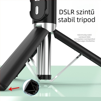 Bluetoothos selfie rúd mobiltelefonokhoz – P60 Pro, ABS + rozsdamentes acél, univerzális okostelefon-kompatibilitás