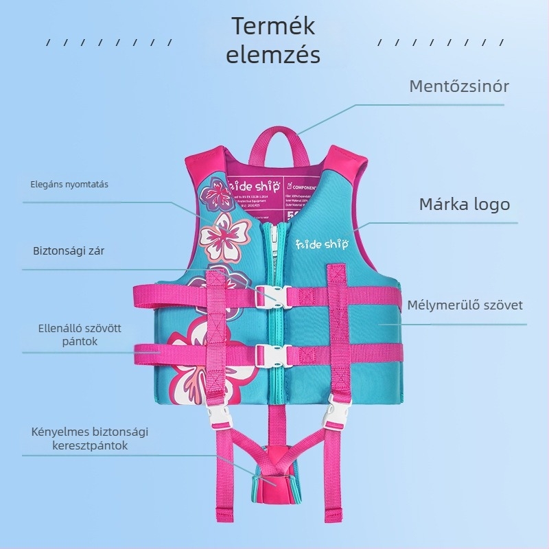 Ride Ship márka - Gyerekeknek szóló mentőmellény - úszástanulási segédeszköz driftelésre és szörfözéshez