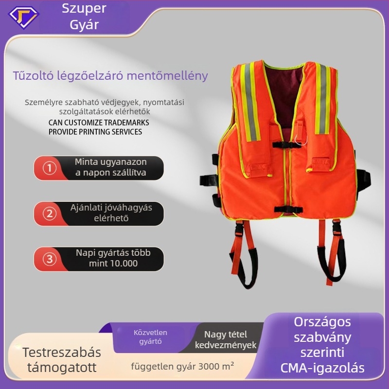 Tűzoltó felfújható mentőmellény - vészhelyzeti mentés, speciális üzemmód, Totoro LM-083