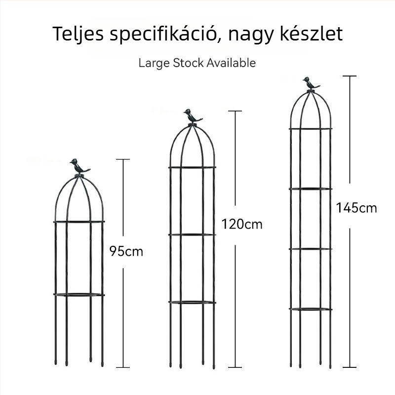 Európai stílusú futó növény támogató keret rózsa és clematis számára, erkélyre