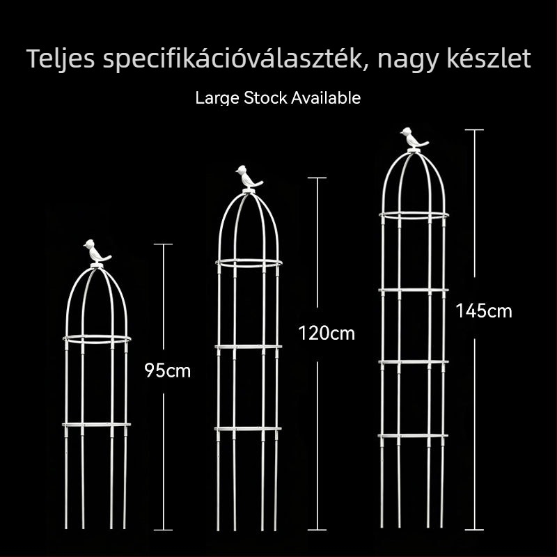 Európai stílusú futó növény támogató keret rózsa és clematis számára, erkélyre