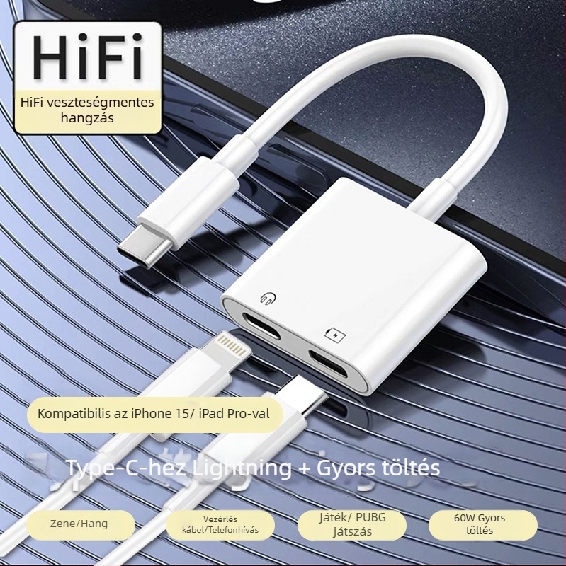 Hengweiyi Type-C adapter, modell 160-161, kompatibilis a 15-ös sorozatú eszközökkel USB-C interfész használatával