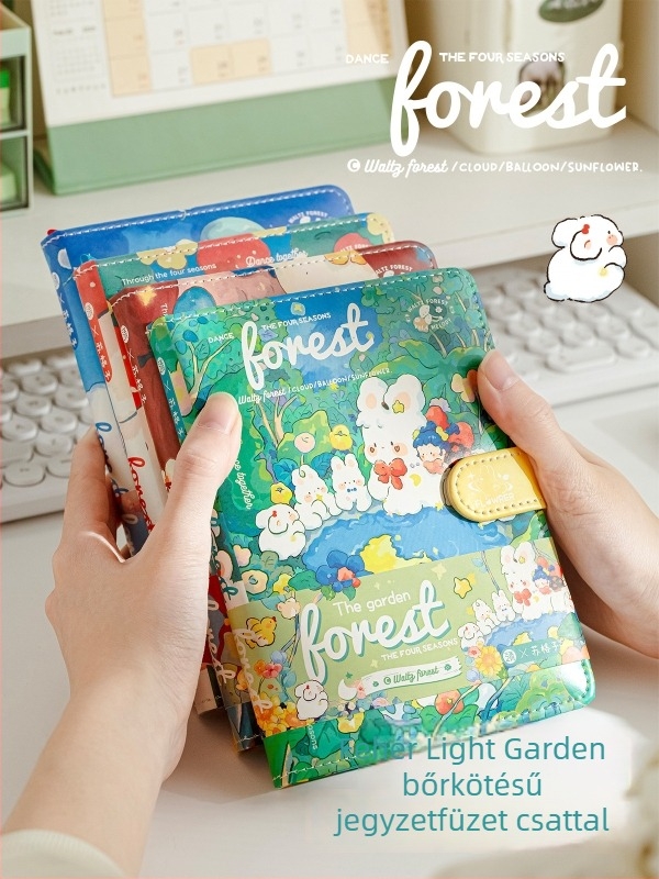 Moonlight Garden jegyzetfüzet varrott kötésű, nyersfa cellulóz papírral, 40 g papír, üzleti irodai stílus