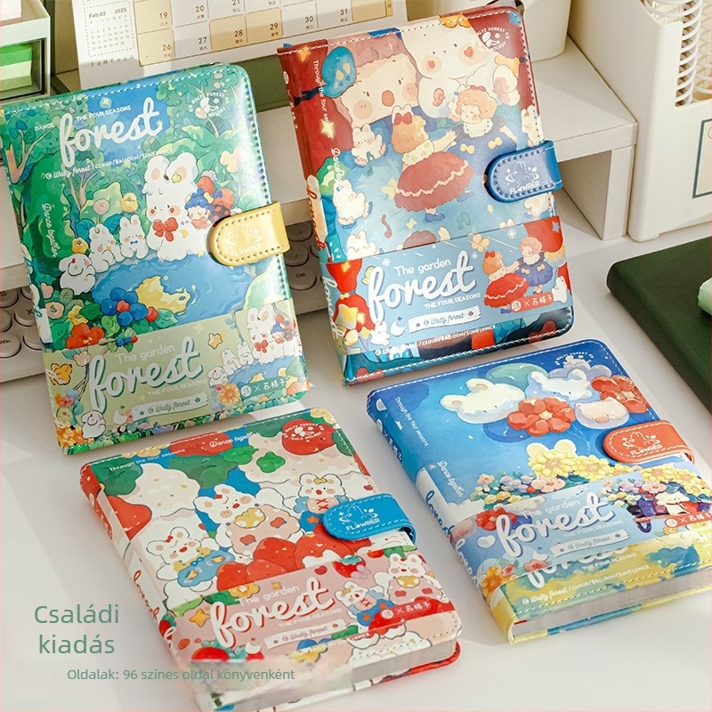 Moonlight Garden jegyzetfüzet varrott kötésű, nyersfa cellulóz papírral, 40 g papír, üzleti irodai stílus