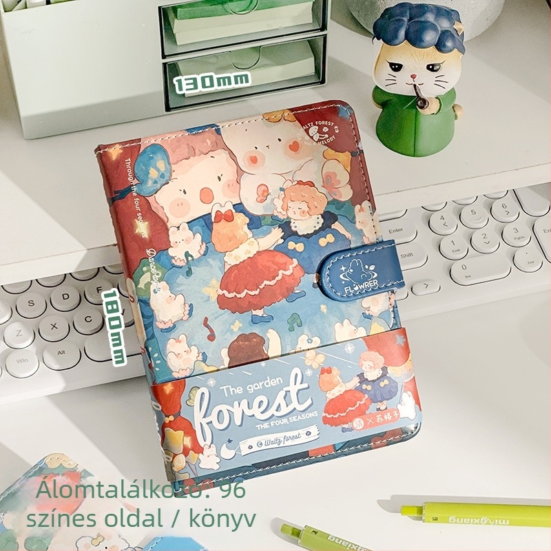 Moonlight Garden jegyzetfüzet varrott kötésű, nyersfa cellulóz papírral, 40 g papír, üzleti irodai stílus
