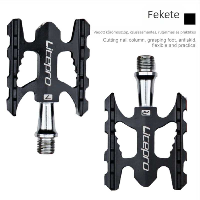 Litepro LP bearing pedál – alumíniumötvözet összecsukható kerékpár pedál, DU csapágy, kompatibilis összecsukható, hegyi és országúti kerékpárokhoz