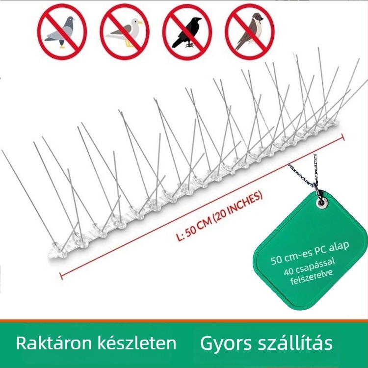 Rozsdamentes acél madárspikák – Madárriasztó – Cikkszám: 1 – Export kizárólagos forrás: Igen