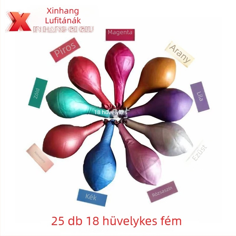 Latex díszítő ballon, kör alakú, nyomtatott logóval, esküvőkre és ünnepségekre