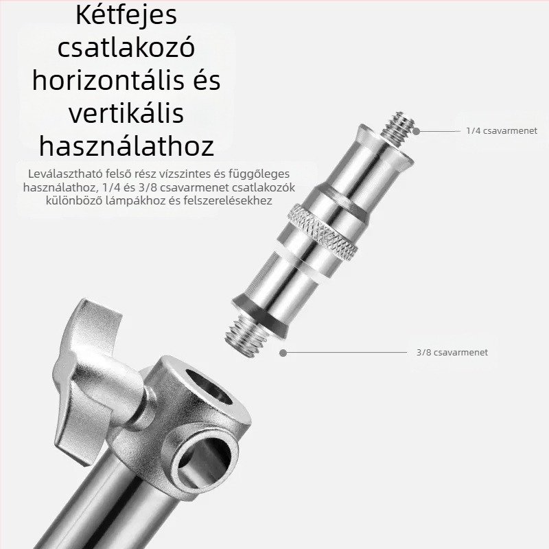 Fényállvány fotózáshoz – rozsdamentes acél, univerzális, távirányító nélkül