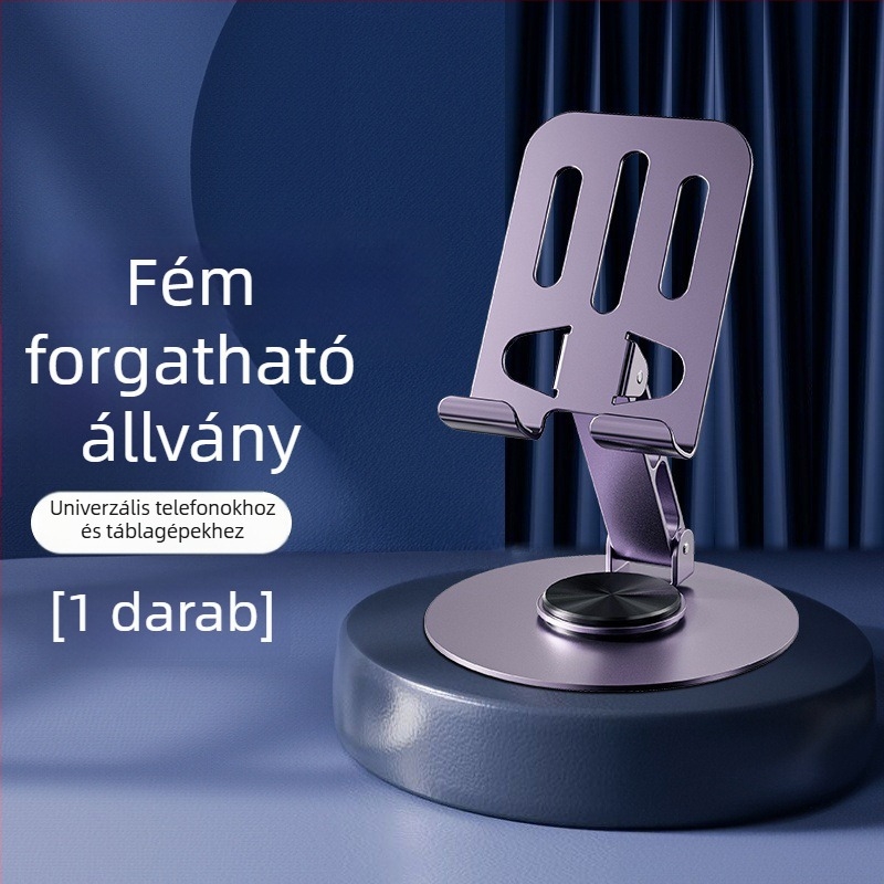 Forgó telefontartó és tablet-tartó, csíptetővel rögzíthető, éjjeliszekrényhez és íróasztalhoz, univerzális állvány telefonhoz és tablethez, rezgéscsillapító