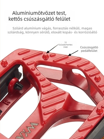 Hegyi kerékpár pedálok, alumínium ötvözet golyóscsapágyas pedálok, csúszásmentes felülettel, Vxm márka, kompatibilis kerékpárokkal
