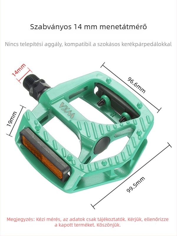 Hegyi kerékpár pedálok, alumínium ötvözet golyóscsapágyas pedálok, csúszásmentes felülettel, Vxm márka, kompatibilis kerékpárokkal
