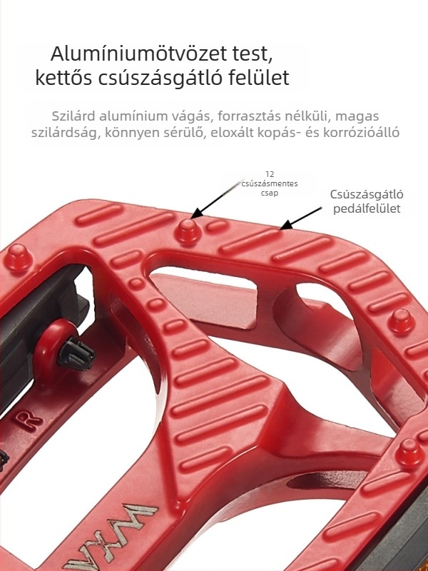 Hegyi kerékpár pedálok, alumínium ötvözet golyóscsapágyas pedálok, csúszásmentes felülettel, Vxm márka, kompatibilis kerékpárokkal