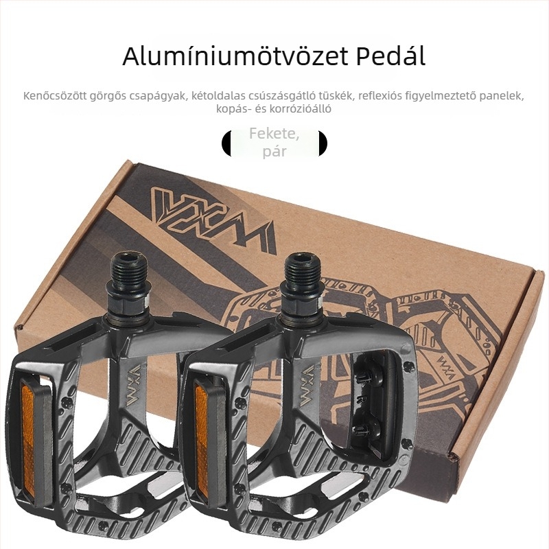 Hegyi kerékpár pedálok, alumínium ötvözet golyóscsapágyas pedálok, csúszásmentes felülettel, Vxm márka, kompatibilis kerékpárokkal
