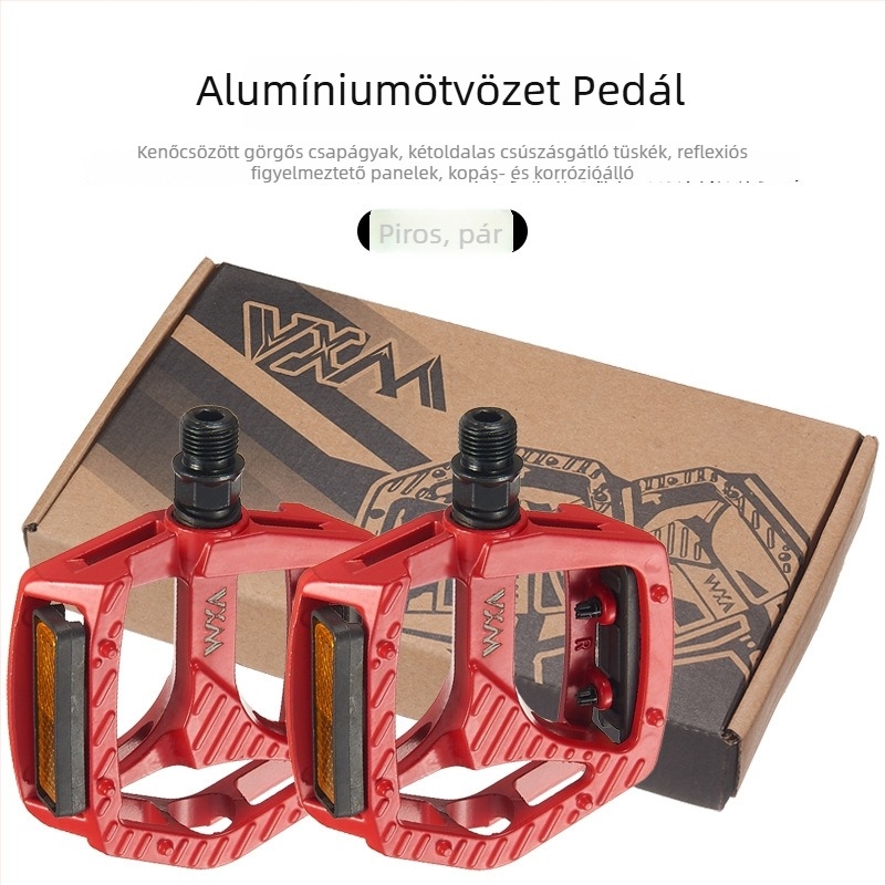 Hegyi kerékpár pedálok, alumínium ötvözet golyóscsapágyas pedálok, csúszásmentes felülettel, Vxm márka, kompatibilis kerékpárokkal