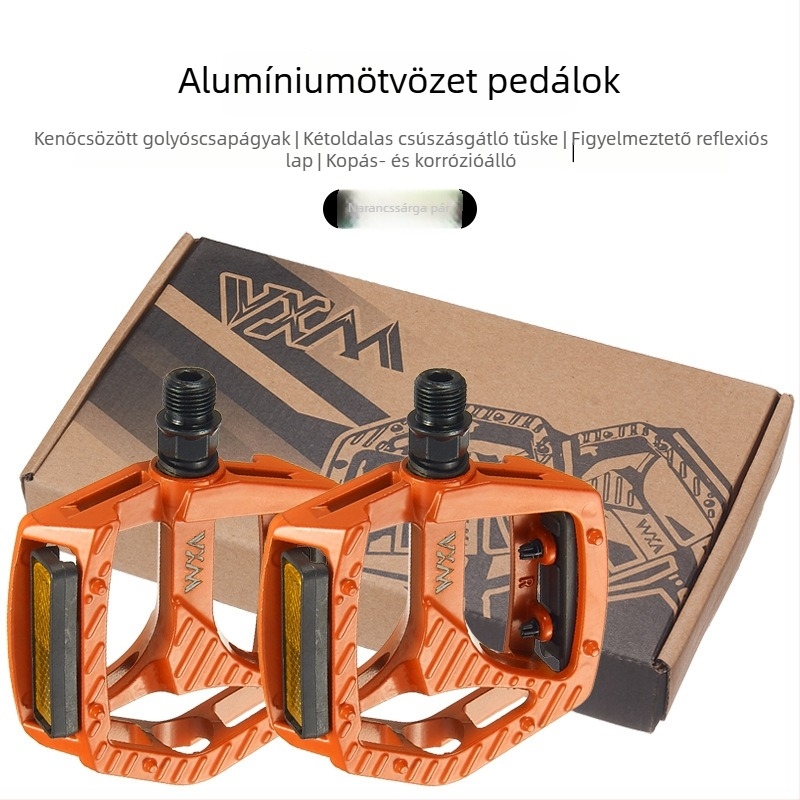 Hegyi kerékpár pedálok, alumínium ötvözet golyóscsapágyas pedálok, csúszásmentes felülettel, Vxm márka, kompatibilis kerékpárokkal