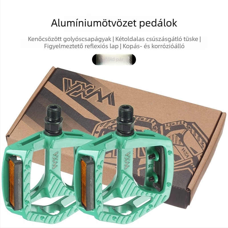 Hegyi kerékpár pedálok, alumínium ötvözet golyóscsapágyas pedálok, csúszásmentes felülettel, Vxm márka, kompatibilis kerékpárokkal
