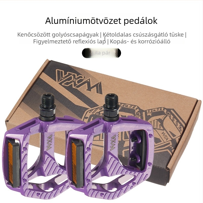 Hegyi kerékpár pedálok, alumínium ötvözet golyóscsapágyas pedálok, csúszásmentes felülettel, Vxm márka, kompatibilis kerékpárokkal