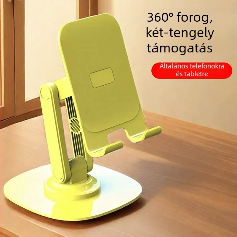 Összecsukható asztali tartó telefonhoz és tablethez, műanyag kivitelezés, összecsukható dizájn, tartó a telefonhoz és tabletához