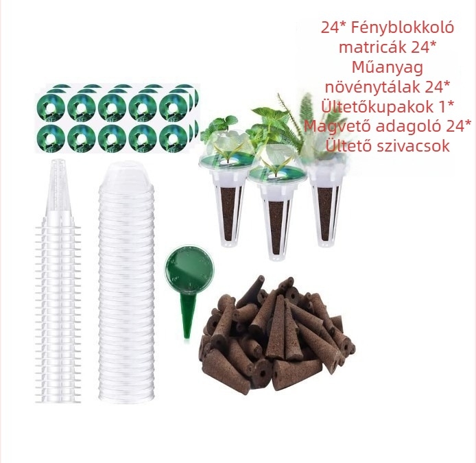 Hidroponikus ültetőkosár, környezet, műanyag, zöldségekhez – 24 vagy 30 darabos készlet