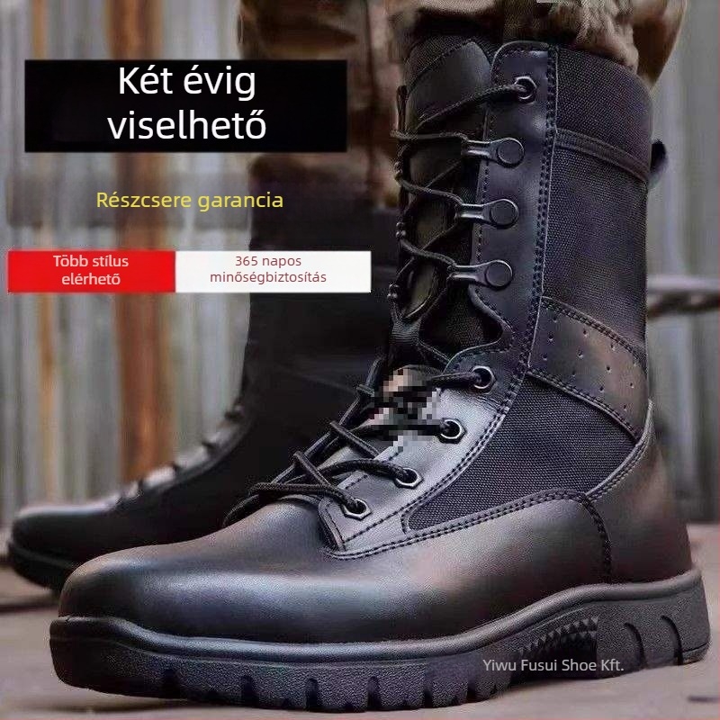 Mászócipő, magas szárú, légáteresztő, kopásálló, csúszásmentes, mikroszálas bőr