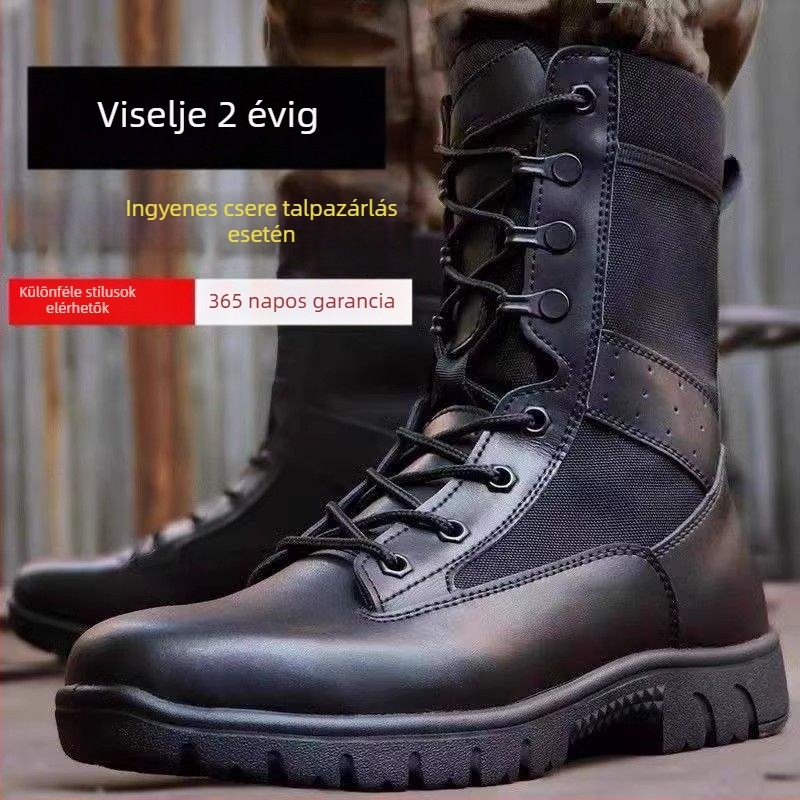 Mászócipő, magas szárú, légáteresztő, kopásálló, csúszásmentes, mikroszálas bőr