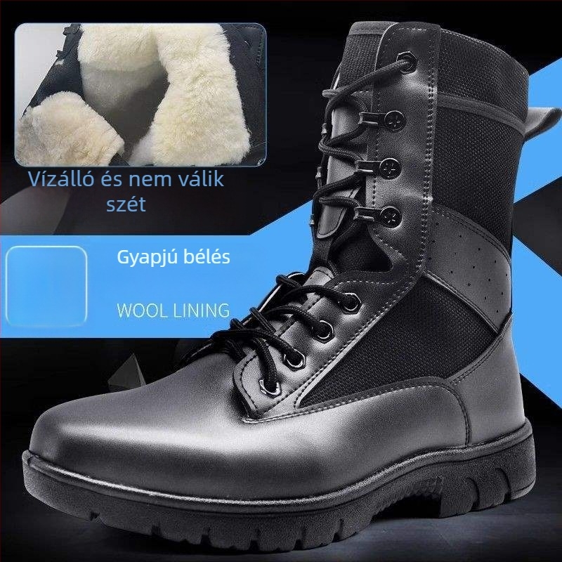 Mászócipő, magas szárú, légáteresztő, kopásálló, csúszásmentes, mikroszálas bőr