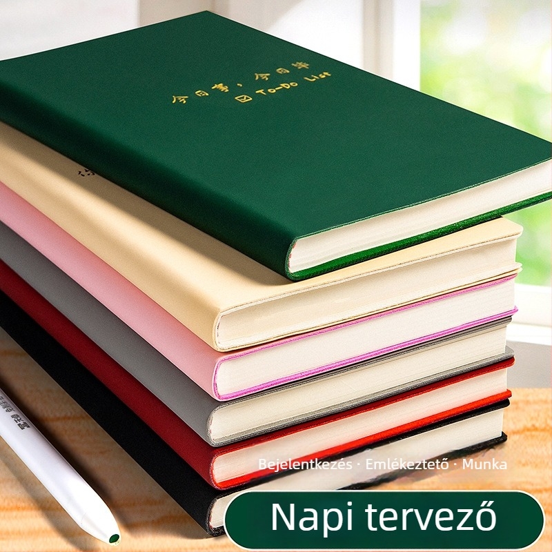 Xue De Le notesz: napi tervező TODOLIST-tal, napi feladatlista, minimalist stílus, cérnás kötés, Daolin papír 80 g, 100–200 oldal