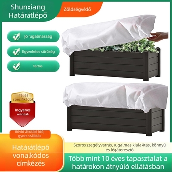 Húzózsinóros szögletes virágláda – téli fagyvédelmi hőszigetelő takaró