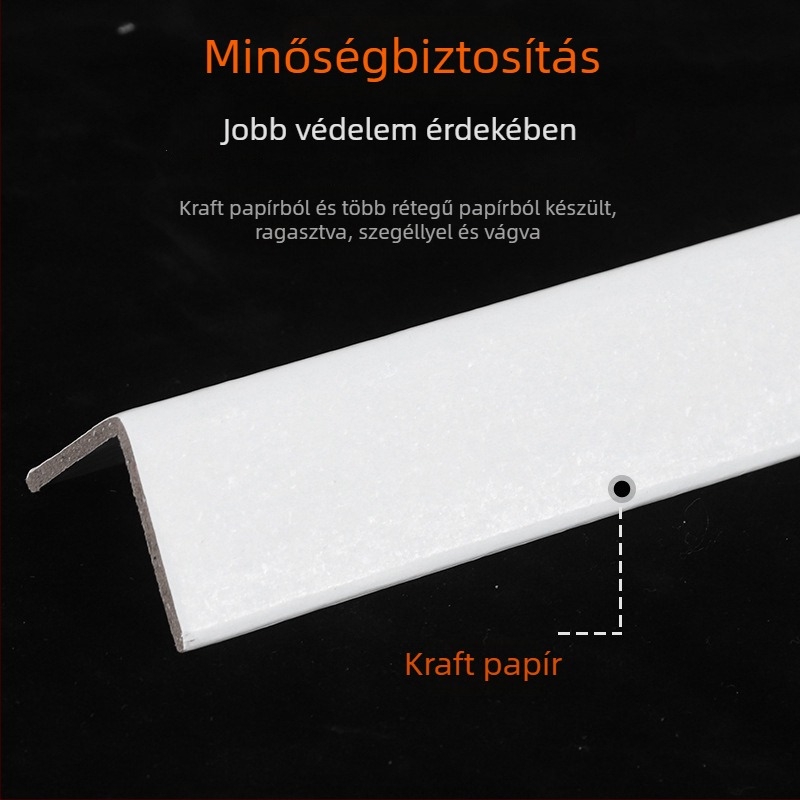 L-alakú papírsarokvédő csomagoláshoz, Kraft papírból, logómentes, testreszabható keménység