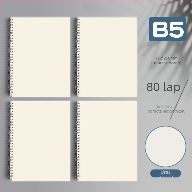 Spirálisan kötött notesz rácsos és vízszintes vonalas oldalakkal, vastagított kiadás középiskolások és felvételi vizsgákhoz